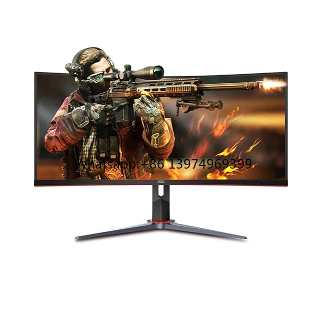 Gaming Monitor Curved - AOC CU34G2X, pantalla curva de 34