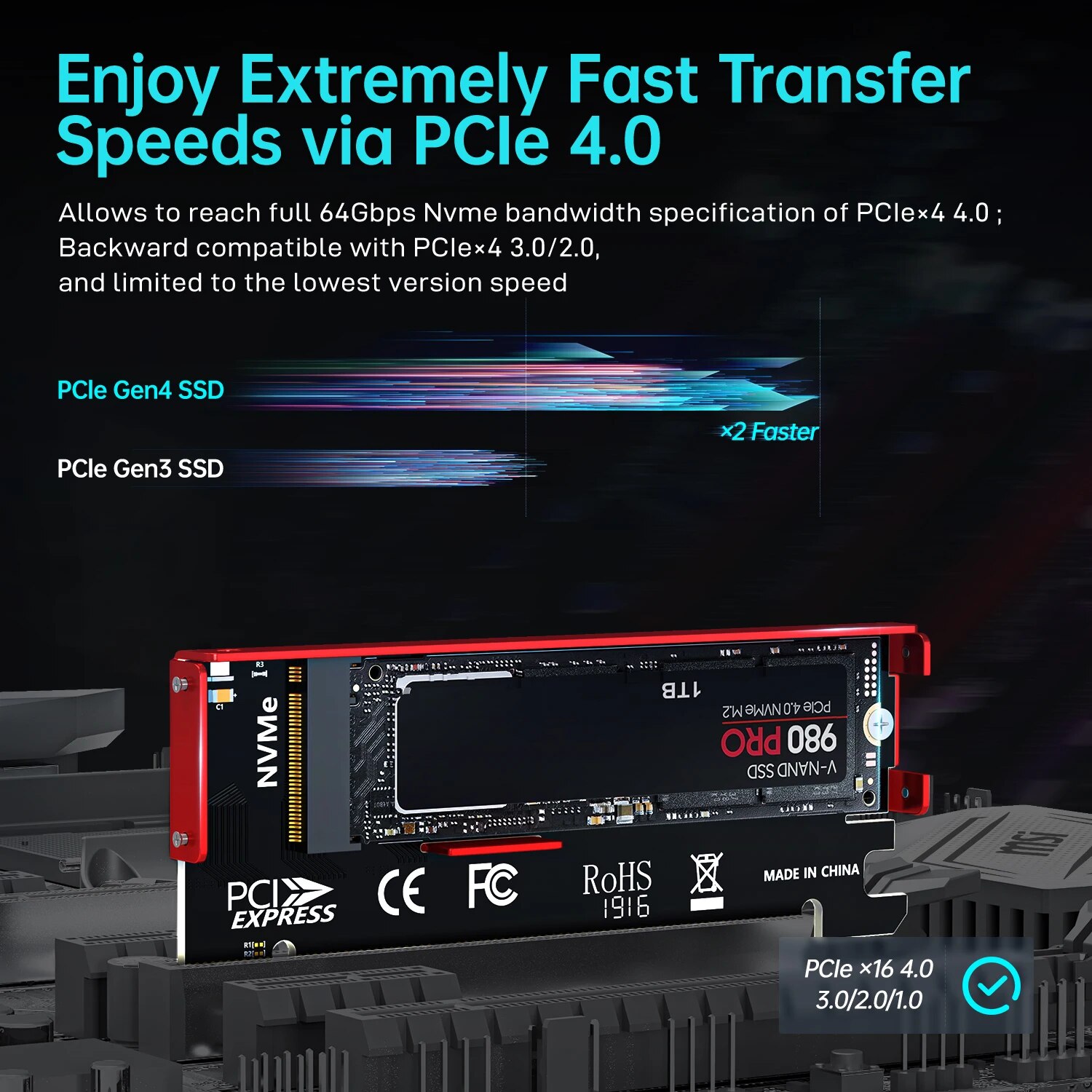 Adaptador JEYI M.2 NVME a PCIE - Samsung Ssd 990 Pro reseña y precio